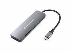 Conceptronic DONN 6-in-1 Multifunctional USB Hub Adapter, HDMI, USB-C PD, 1 x USB 3.0, 1 x USB 2....