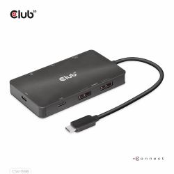 CLUB3D USB Gen2 Type-C to Dual DisplayPort 4k60Hz 7-in-1 HUB 