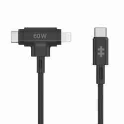 Targus HyperJuice USB cable USB 2.0 1.5 m USB C USB C/Lightning Black 