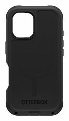 OtterBox Defender Series - Back cover for mobile phone - MagSafe compatibility - silicone - black...