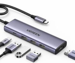 ugreen 15596 laptop-dockingstation & portreplikator Kabelgebunden USB 3.2 Gen 1 [3.1 Gen 1] Type-...