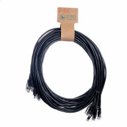 cablenet 2m Cat6 RJ45 Black U/UTP PVC 24AWG Flush Moulded Booted Patch Lead [PK10] 