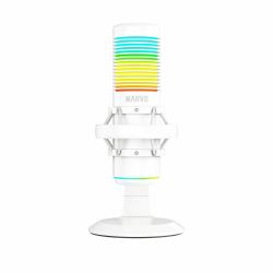 marvo Scorpion MIC-07 Blast 60 USB RGB Noise Cancelling Wired Gaming Microphone [White] 
