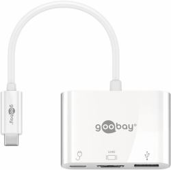 Goobay USB-C Multiport Adapter [HDMI, PD], White 