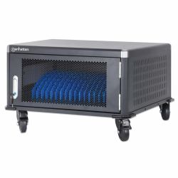 Manhattan Laptop Charging Cart/Trolley via AC Adapter [UK] 20-bay, Install device's AC Adapter [p...