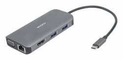 Deltaco USBC-HDMI25 laptop dock/port replicator USB Type-C Grey 