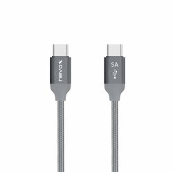 nevox 1654 USB cable USB 2.0 2 m USB C 0.48 Gbit/s 100 W Grey, Silver 