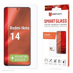 Displex Smart Glass [9H] für Xiaomi Redmi Note 14, Montagesticker, unzerbrechlich 