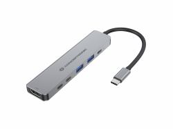 Conceptronic DONN33G 6-in-1 USB 3.2 Gen 1 Dockingstation, HDMI, USB-A 5Gbps x 2, USB-C 5Gbps x 2,...