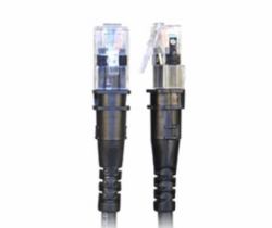 PatchSee TP-6A-U/8 networking cable Black 2.4 m Cat6a U/UTP [UTP] 