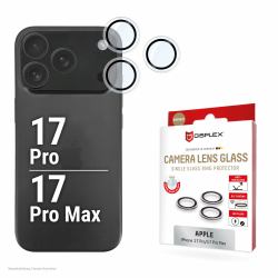 E.V.I. Premium Camera Lens Glass, iPhone 17 Pro/17 Pro Max Glas, 10H, Single Rings, DLC, transpar...