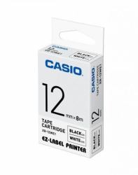 Casio XR-12WE1 label-making tape Black on white 