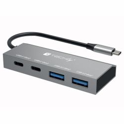 techly IUSB32C-HUB4AC2 laptop dock/port replicator Wired USB 3.2 Gen 1 [3.1 Gen 1] Type-C Silver 