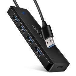 Axagon HUE-C1A interface hub USB 3.2 Gen 1 [3.1 Gen 1] Type-A 5000 Mbit/s Black 