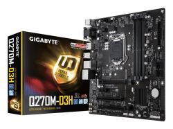 GIGABYTE GA-Q270M-D3H motherboard Intel® Q270 LGA 1151 [Socket H4] ATX (GA-Q270M-D3H S1151 Q270 MATX - SND+GLN+U3.1 M2 SATA 6GB/S DDR4)