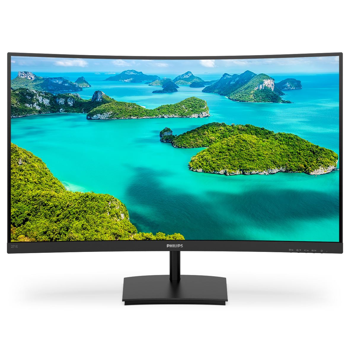 Philips E Line 271E1SCA/00 computer monitor 68.6 cm [27] 1920 x 1080 pixels Full HD LCD Black (Philips E-line 271E1SCA - LED monitor - curved - 27 - 1920 x 1080 Full HD [1080p] @ 75 Hz - VA - 250 cd/m² - 3000:1 - 4 ms - HDMI, VGA - speakers - textured black)