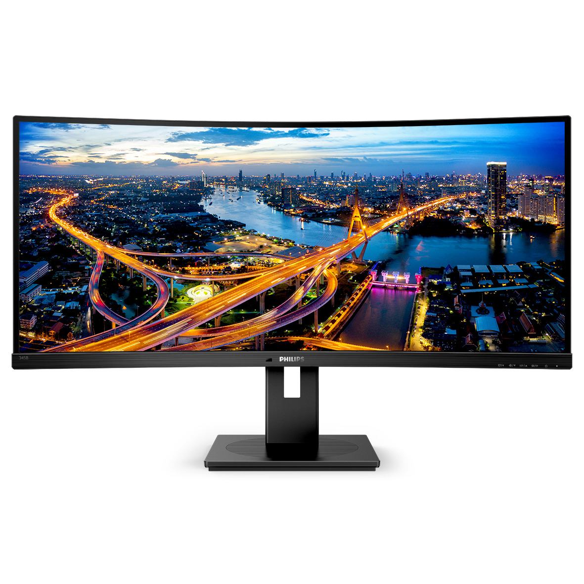 Philips B Line 345B1C/00 computer monitor 86.4 cm [34] 3440 x 1440 pixels Quad HD LCD Black (34 3440x1440 ULTRAWIDE - 34, 3440x1440, VA, Curved, - H/A 180 MM, ULTRAWIDE, DP, HDMI, B-LINE - Warranty: 36M)