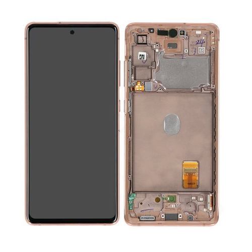 Genuine Samsung S20 FE 5G / G781 | Replacement AMOLED Touch Screen Assembly With Chassis | Cloud Orange | Service Pack | GH82-24214F