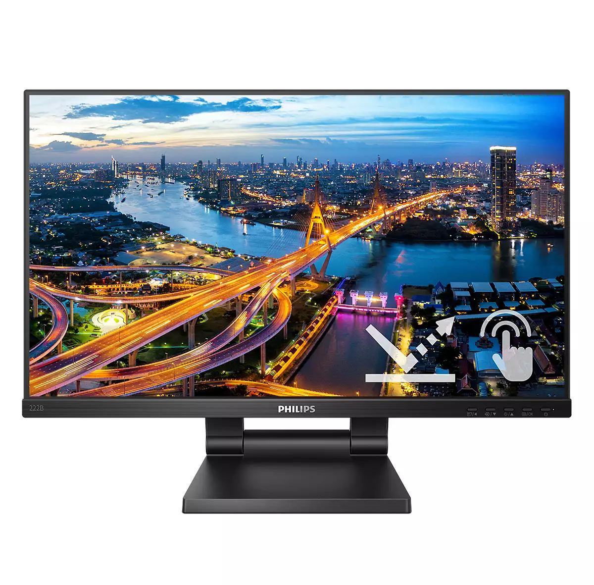 Philips B Line 222B1TC/00 computer monitor 54.6 cm [21.5] 1920 x 1080 pixels Full HD LED Touchscreen Black (B Line 222B1TC/00 touch - screen monitor 54.6 cm - [21.5] 1920 x 1080 pixels Multi-touch Black B Line 222B1TC/00, 54.6 cm - Warranty: 36M)