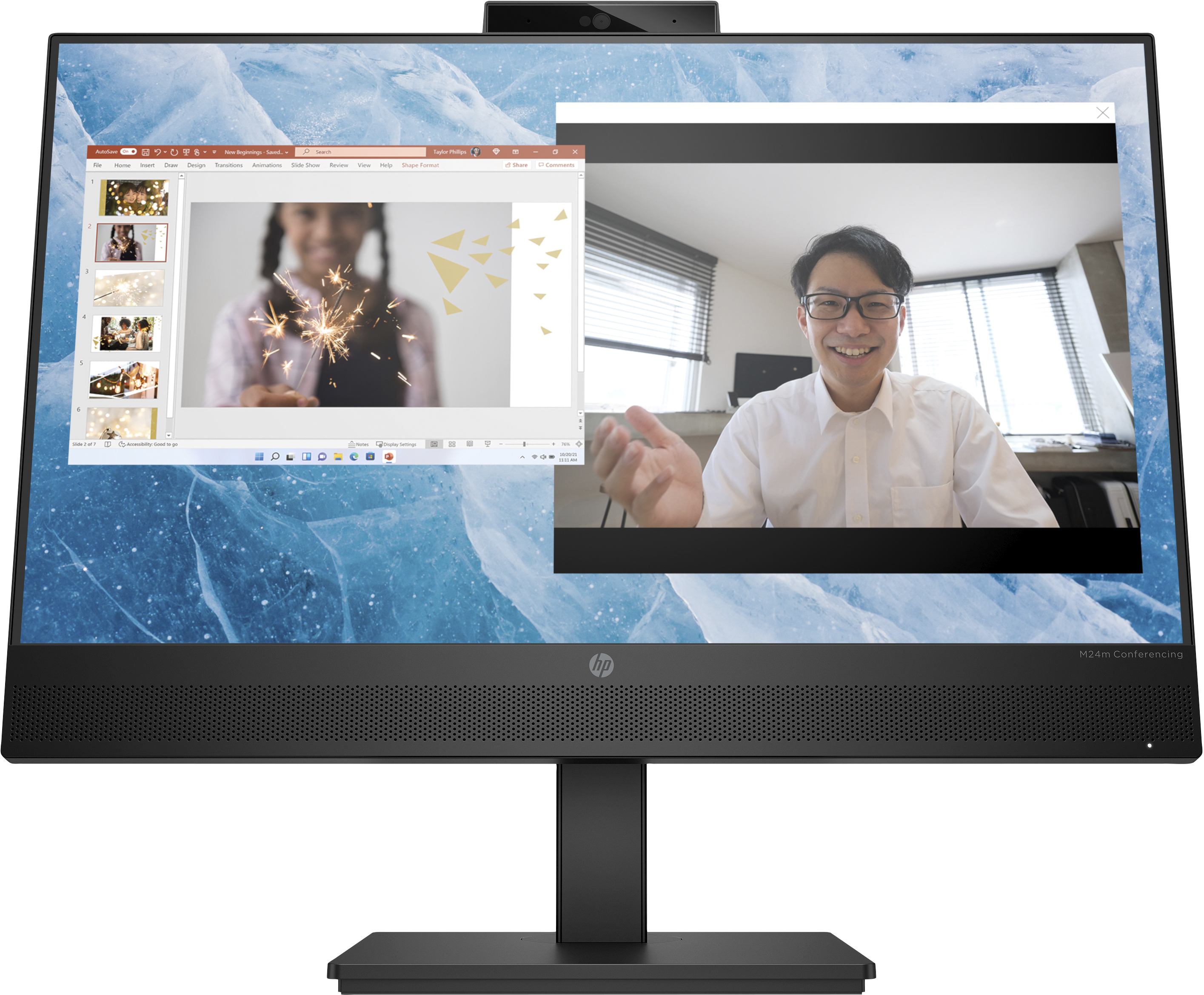 HP M24m computer monitor 60.5 cm [23.8] 1920 x 1080 pixels Full HD Black (M24M Conferencing Monitor - Computer Monitor [24] - Warranty: 12M)