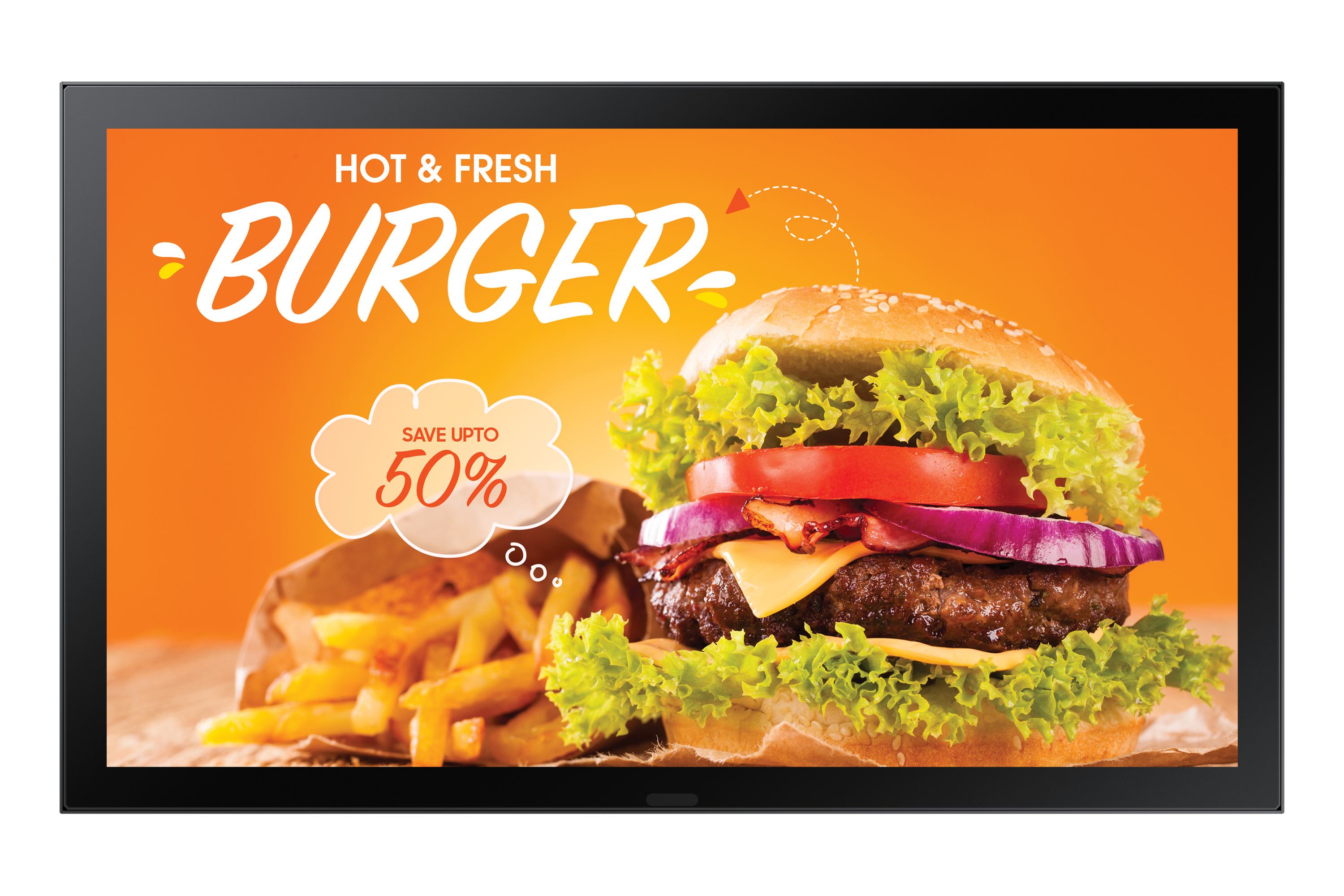 Samsung OH24B Digital signage flat panel 61 cm [24] LCD Wi-Fi 1500 cd/m² Full HD Black Built-in processor Tizen 6.5 24/7 (OUTDOOR SIGNAGE OHB 24 INCH)