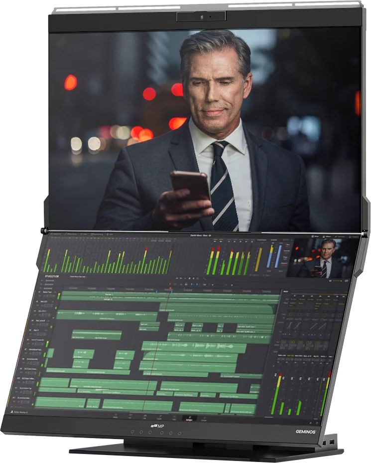 Mobile Pixels Geminos computer monitor 61 cm [24] 1920 x 1080 pixels Quad HD Black (Mobile Pixels 24 Geminos [FHD] 116-1001P01)