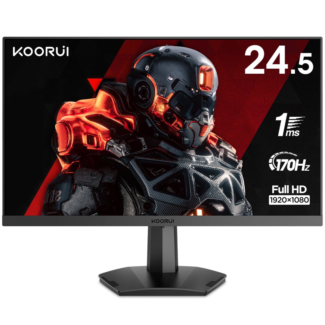Koorui 25E3A computer monitor 62.2 cm [24.5] 1920 x 1080 pixels Full HD Black (Koorui 25E3A 24.5' VA 170HZ FHD 1920 x 1080 Gaming)