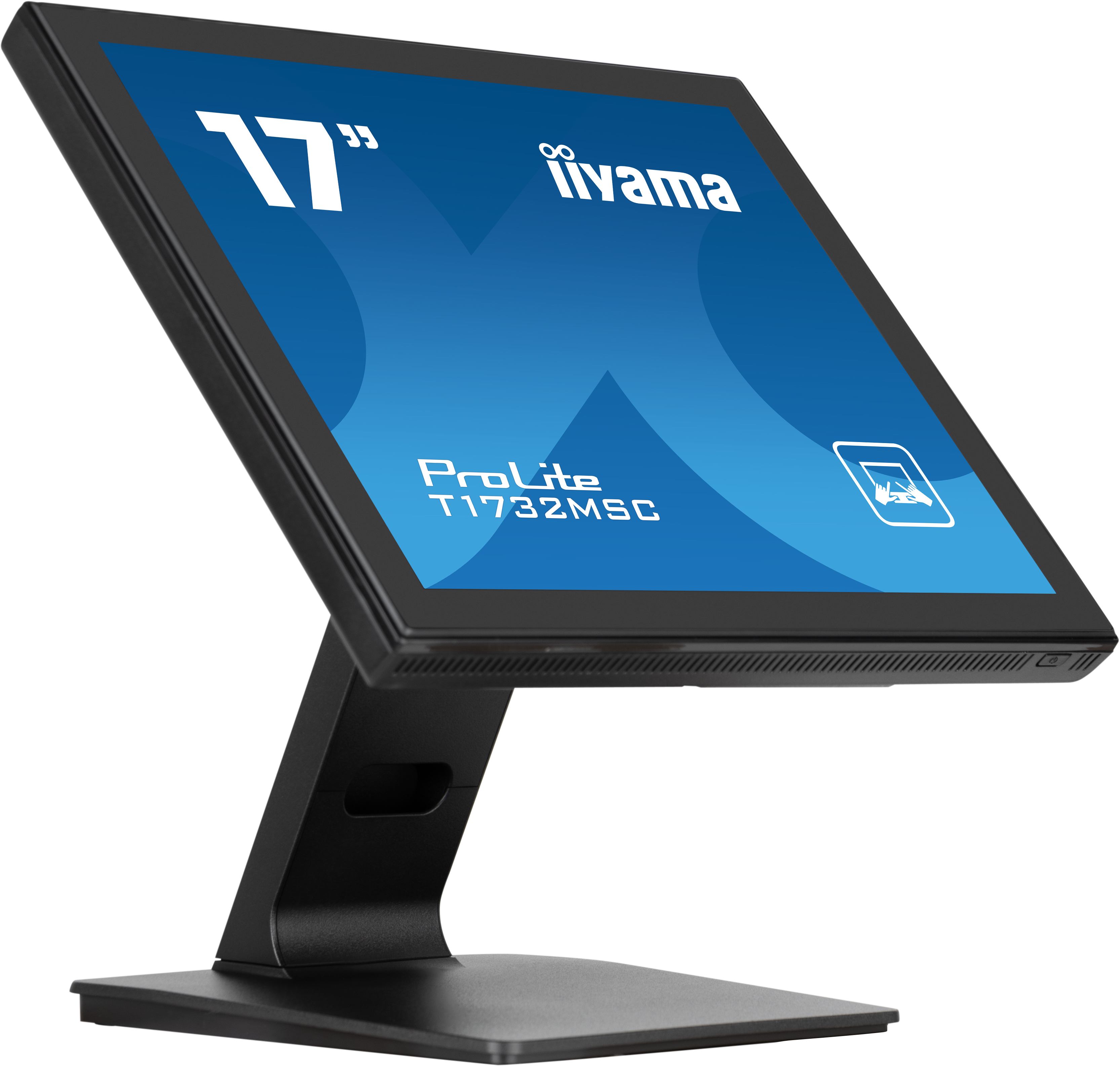 iiyama ProLite computer monitor 43.2 cm [17] 1280 x 1024 pixels SXGA LED Touchscreen Table Black (iiyama - PROLITE T1732MSC-B1S 17' Projective Capacitive)