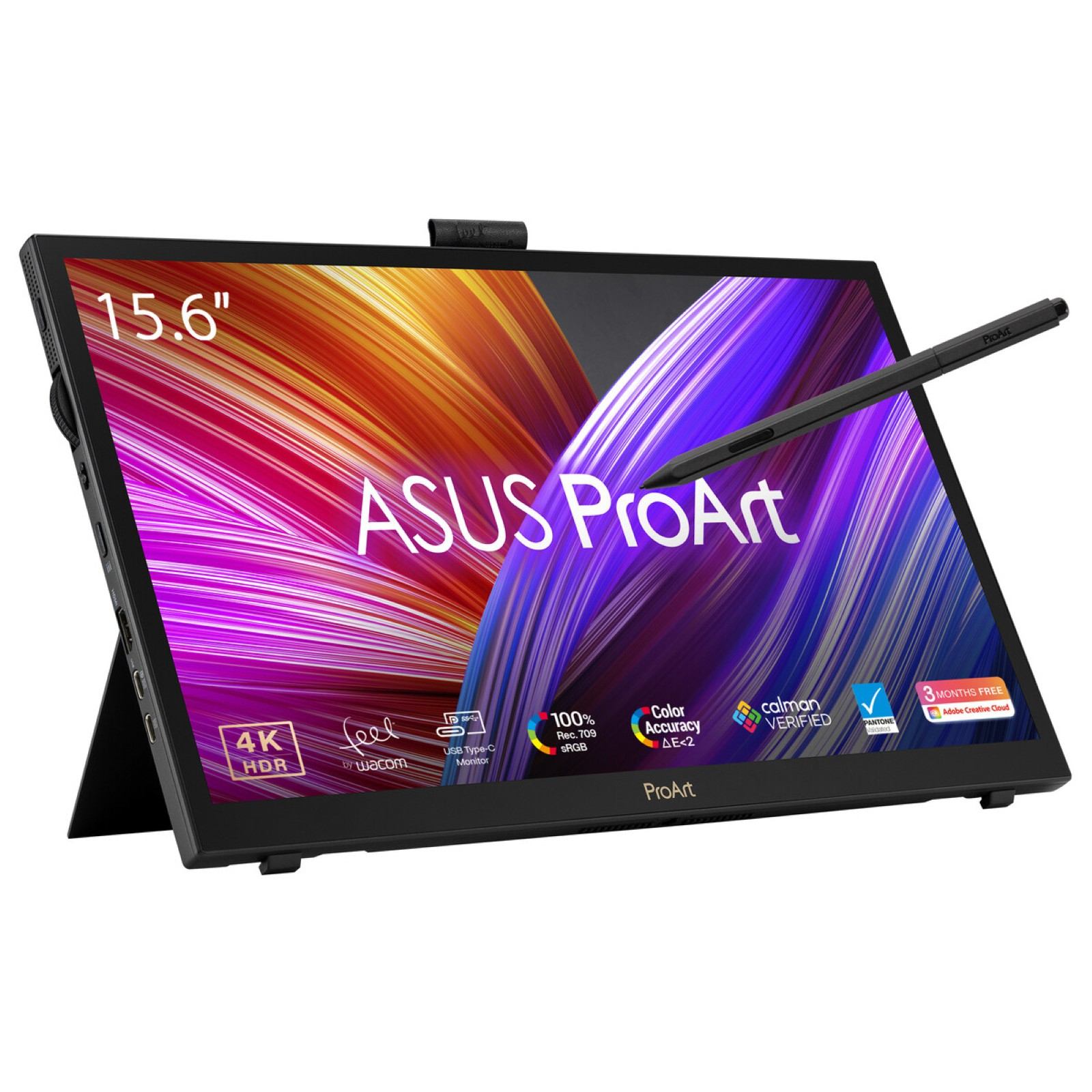 ASUS ProArt PA169CDV computer monitor 39.6 cm [15.6] 3840 x 2160 pixels 4K Ultra HD LCD Touchscreen Black (ASUS ProArt PA169CDV - LED-Skærm 15.6)