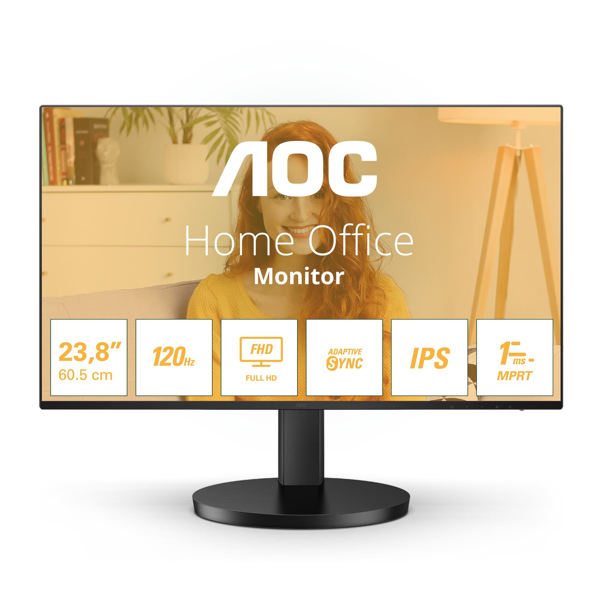 AOC 24B3HA2 computer monitor 60.5 cm [23.8] 1920 x 1080 pixels Full HD LED Black (AOC 24B3HA2 - 24 ZOLL FULL HD M - LAUTSPRECHER [1920X1080 100 HZ V)