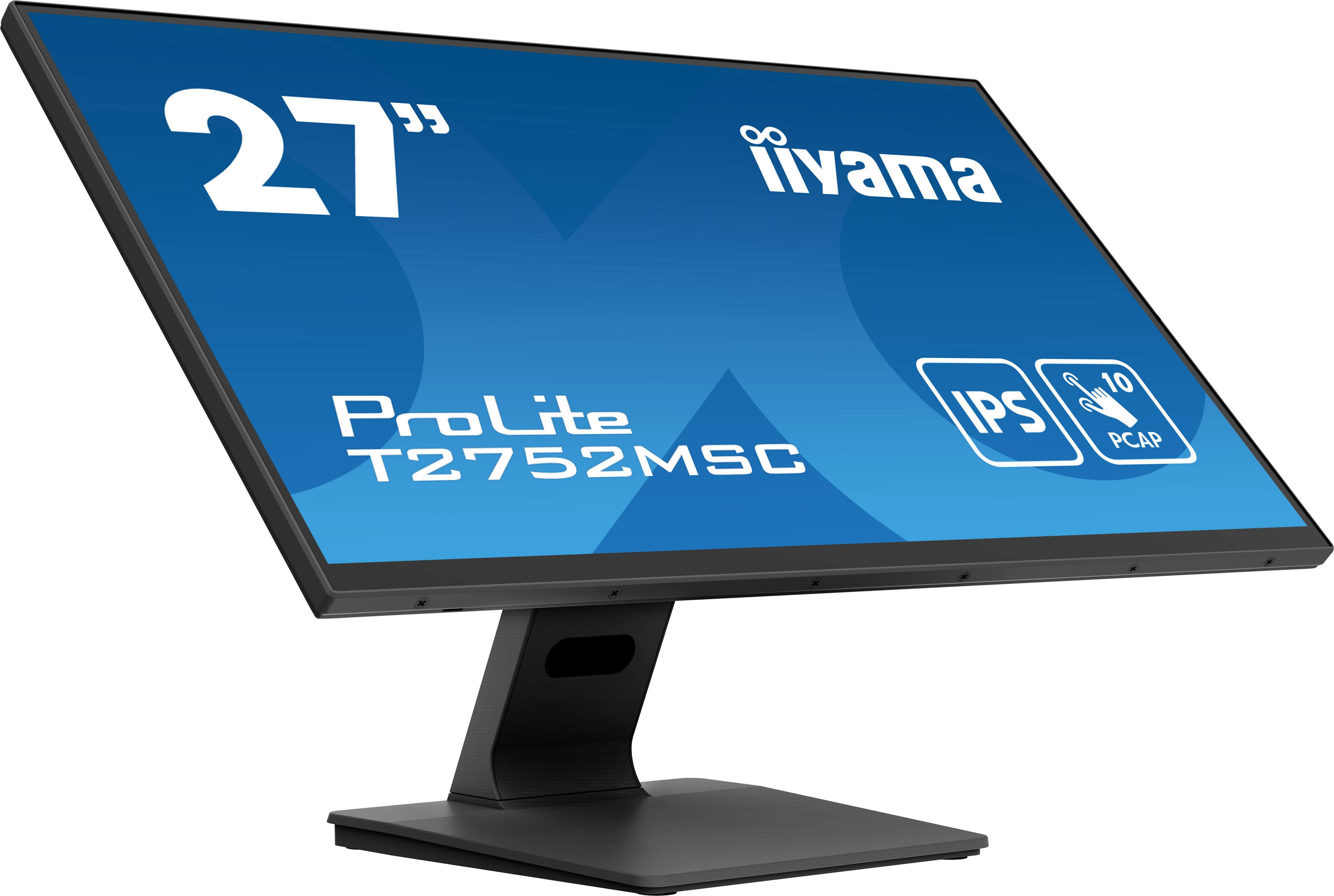iiyama ProLite T2752MSC-B1 computer monitor 68.6 cm [27] 1920 x 1080 pixels Full HD LED Touchscreen Black (68,6cm/27 [1920x1080] iiyama ProLite T2752MSC-B1 16:9 FHD IPS Touch 5ms 60Hz HDMI DP USB Speaker Black)