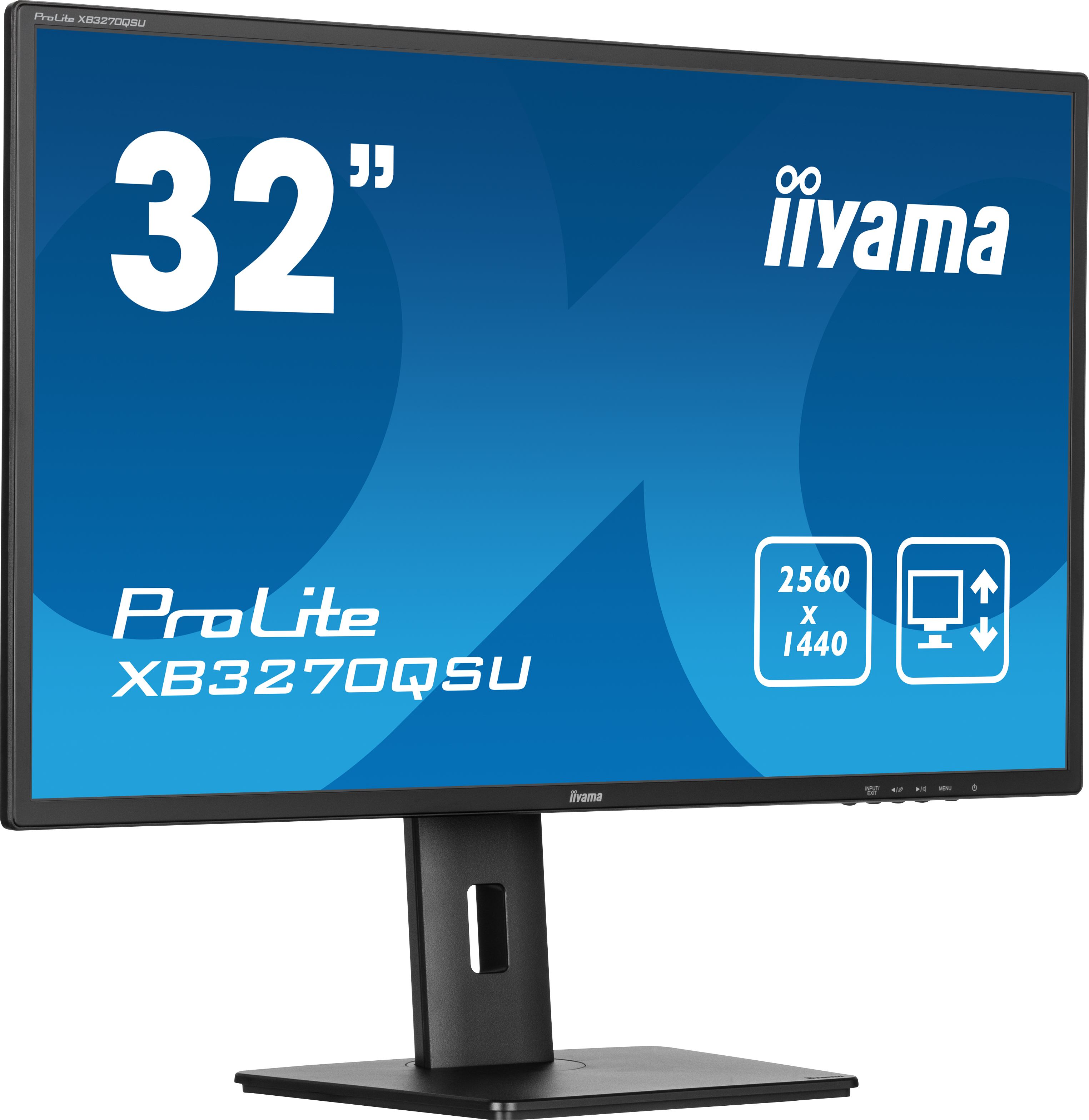 iiyama ProLite XB3270QSU-B1 computer monitor 80 cm [31.5] 2560 x 1440 pixels Quad HD LED Black (31.5IN IPS 2560X1440 QUAD HD - 100HZ 3MS 250CDM2 1200:1 TYPICAL)