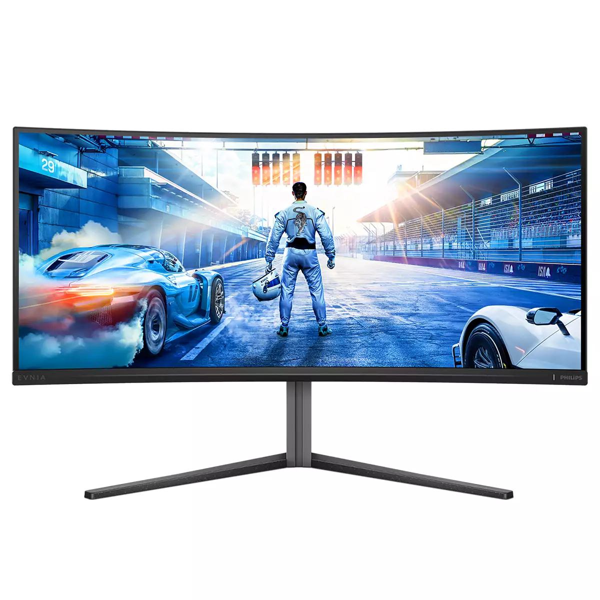 Philips Evnia 6000 34M2C6500/00 computer monitor 86.4 cm [34] 3440 x 1440 pixels Wide Quad HD QD-OLED Grey (Philips Evnia 6000 34M2C6500 - OLED monitor - gaming - curved - 34 - 3440 x 1440 WQHD @ 175 Hz - 1000 cd/m² - 1000000:1 - DisplayHDR 400 True Black - 0.03 ms - 2xHDMI, DisplayPort - dark slate)