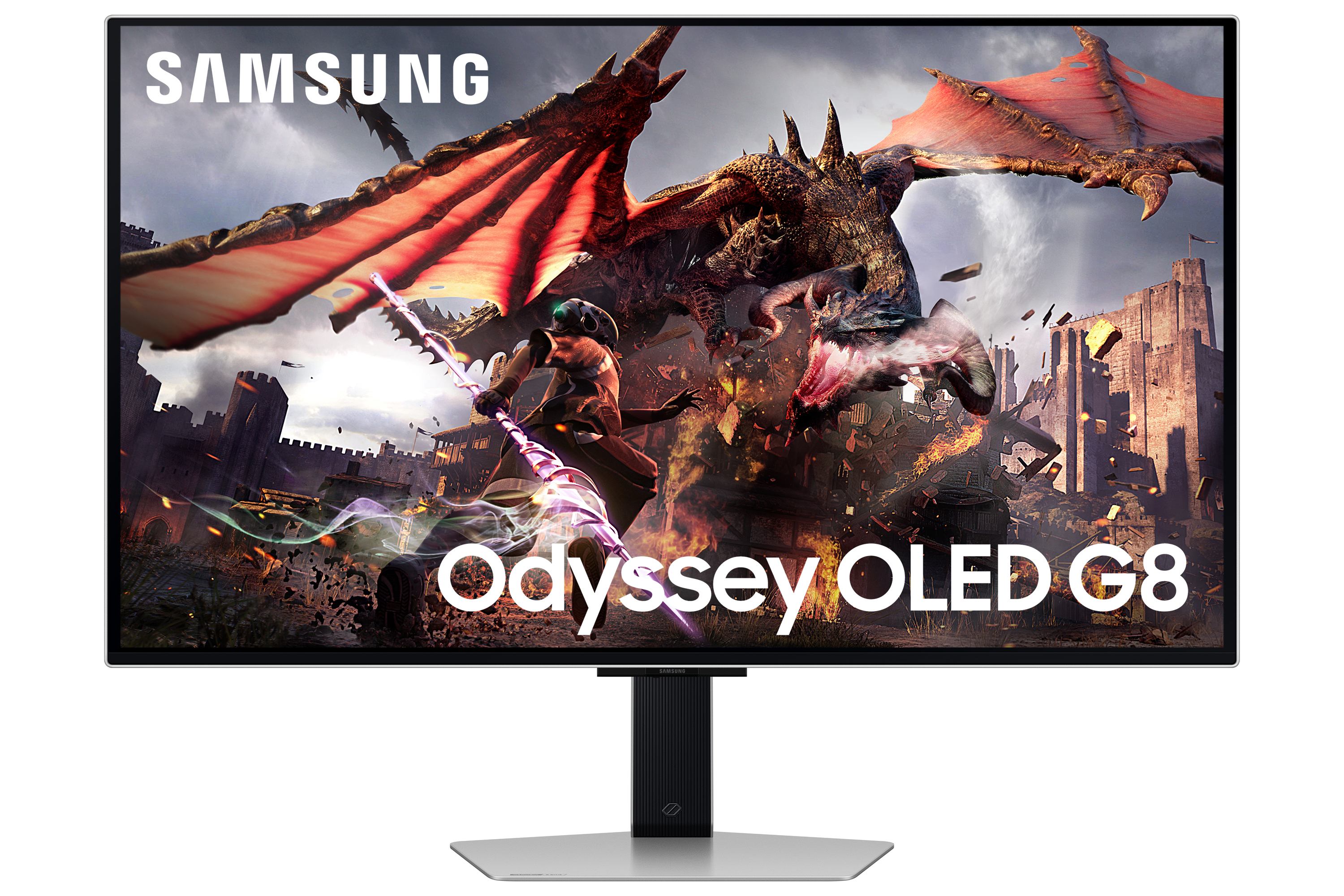 Samsung G80SD computer monitor 81.3 cm [32] 3840 x 2160 pixels 4K Ultra HD OLED Silver (Samsung Odyssey OLED G6 32 monitor AM)