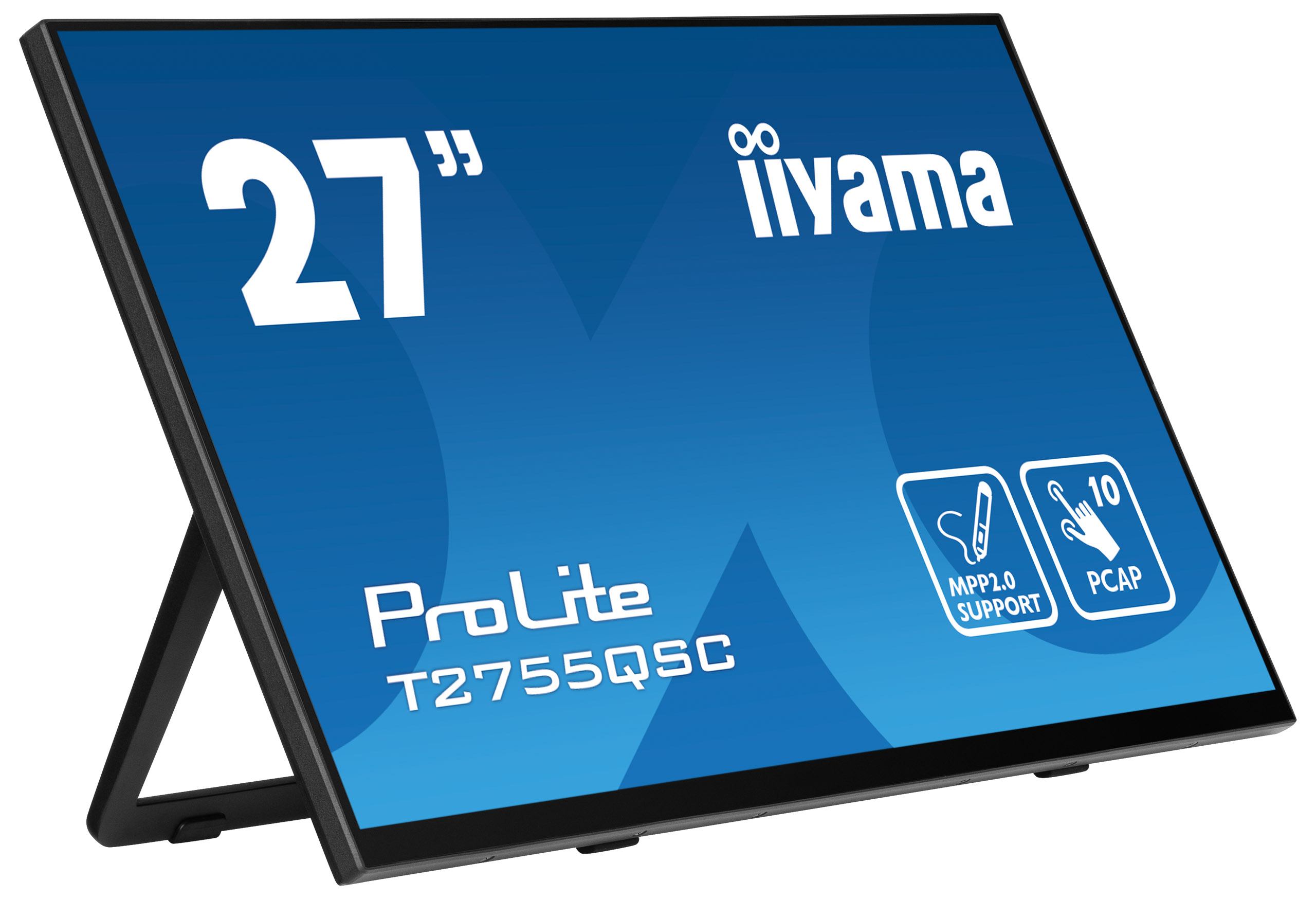 iiyama ProLite T2755QSC-B1 computer monitor 68.6 cm [27] 2560 x 1440 pixels Quad HD LCD Touchscreen Black (27 PROLITE T2755QSC-B1 IPS Touch Monitor - 27 Black LED Touchscreen Monitor DisplayPort USB and HDMI)