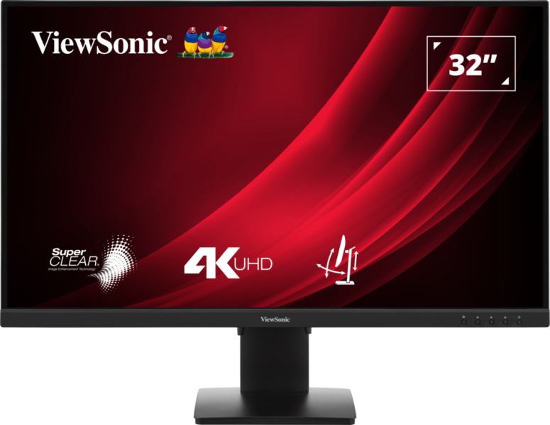 Viewsonic VG3208-4K computer monitor 81.3 cm [32] 3840 x 2160 pixels 4K Ultra HD LED Black (LED VG3208-4K 32IN 3840X2160 - 16:9 5MS 1000:1 HDMI 5YR WARR)