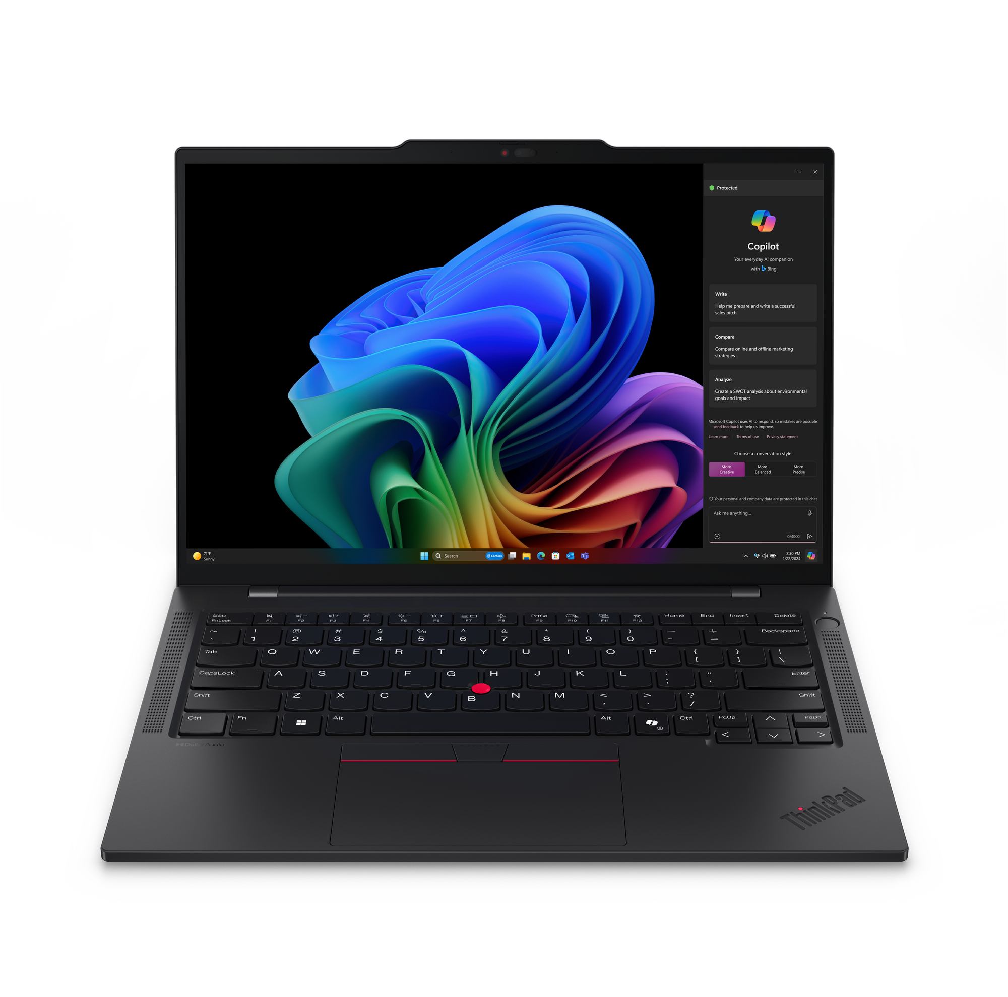 Lenovo ThinkPad T14s Gen 6 [Snapdragon] Copilot+ PC X1E-78-100 Laptop 35.6 cm [14] WUXGA 32 GB LPDDR5x-SDRAM 1 TB SSD Wi-Fi 7 [802.11be] Windows 11 Pro Black German (T14s G6 X1E-78-100/32GB/1TBM2/WUXGA/F/B/C/W11P. SOFTWARE: Germany. KEYBOARD: Germany. WARRANTY: 1YR CCR)