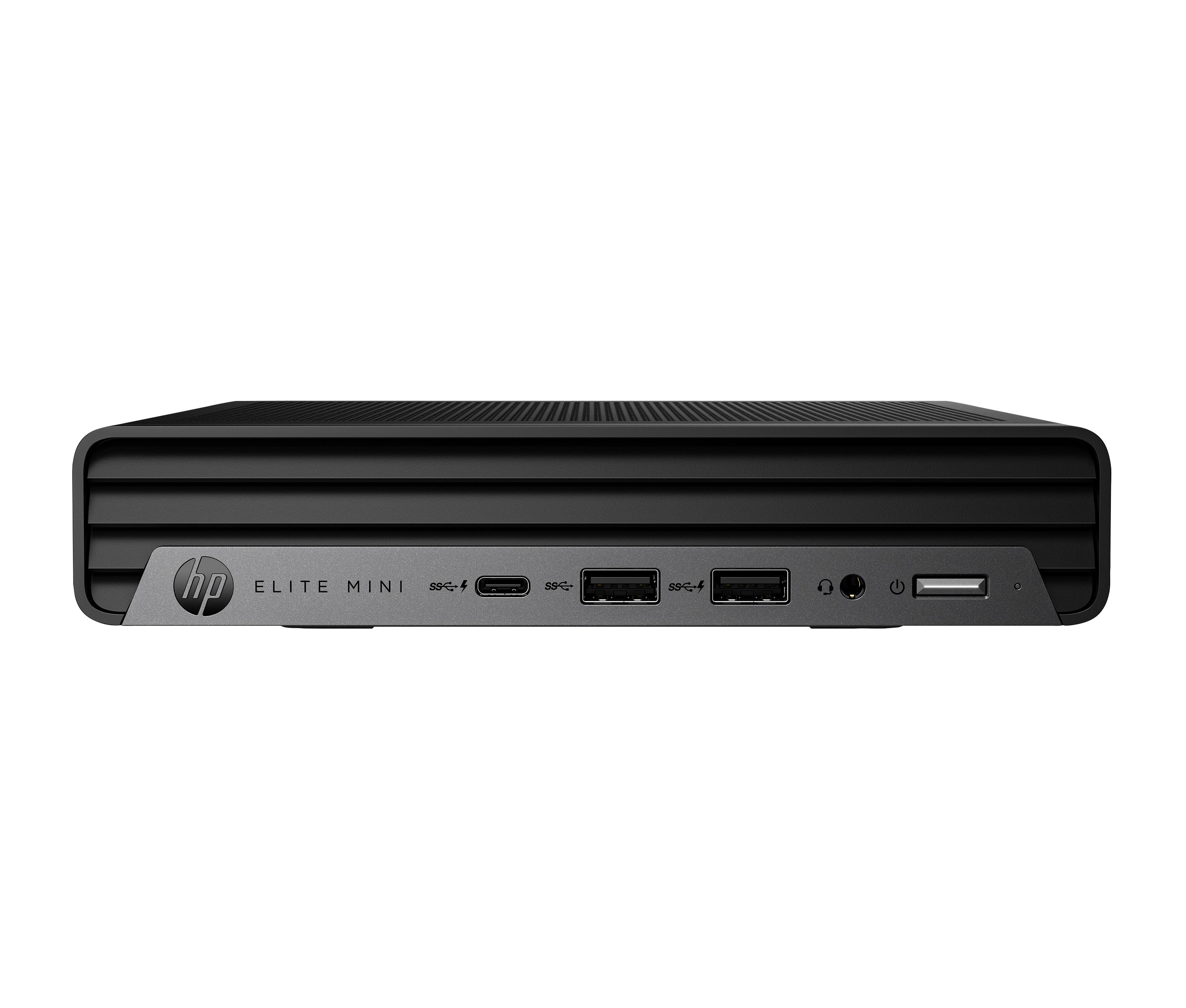 HP Elite 800 G9 Intel® Core™ i5 i5-12500T 8 GB DDR5-SDRAM 256 GB SSD Windows 11 Pro Mini PC Black (HP Elite 800 G9 - Mini desktop Core i5 12500T / up to 4.4 GHz - RAM 8 GB - SSD 256 GB - NVMe - UHD Graphics 770 - Gigabit Ethernet, IEEE 802.11ax [Wi-Fi 6E], Bluetooth 5.3 - Win 11 Pro - monitor: none - keyboard: UK - with HP Wolf Pro Security Edition [1 year])