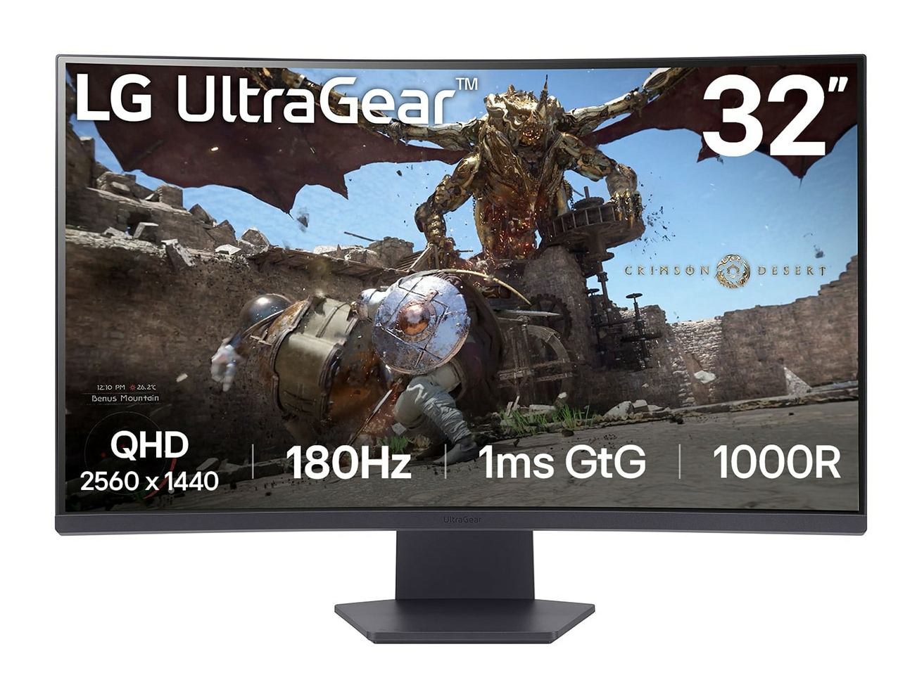 LG 32GS60QC-B computer monitor 80 cm [31.5] 2560 x 1440 pixels Quad HD LCD Black (VA 32IN 2560 X 1440 16:09 1M - HDMI X2 DISPLAYPORT HEADPHONE)