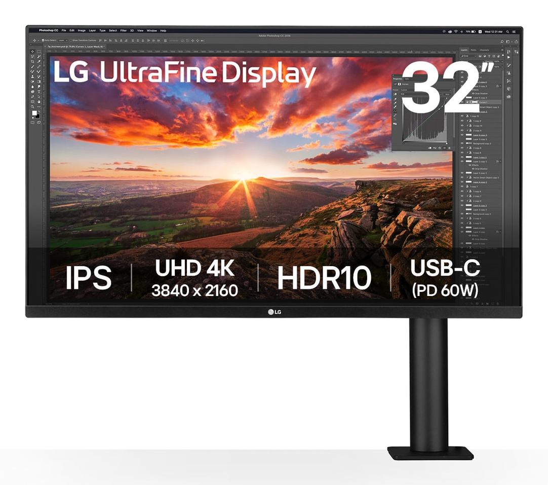 LG 32UN880K-B.AEK (32IN IPS 3840X2160 16:9 5MS - 1000:1 HDMI/DISPLAYPORT/USB/HPHN)