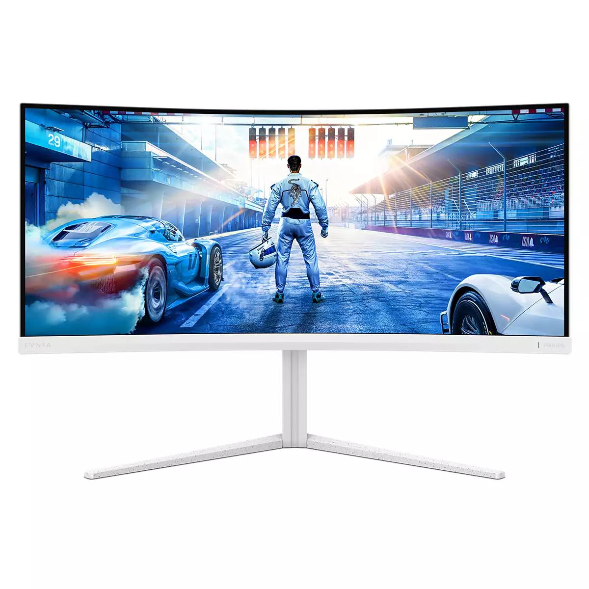 Philips Evnia 5000 34M2C5501A/00 computer monitor 86.4 cm [34] 3440 x 1440 pixels Wide Quad HD LCD White (PHILIPS 34 VA MON SPK CUR 34M2C5501A/00)