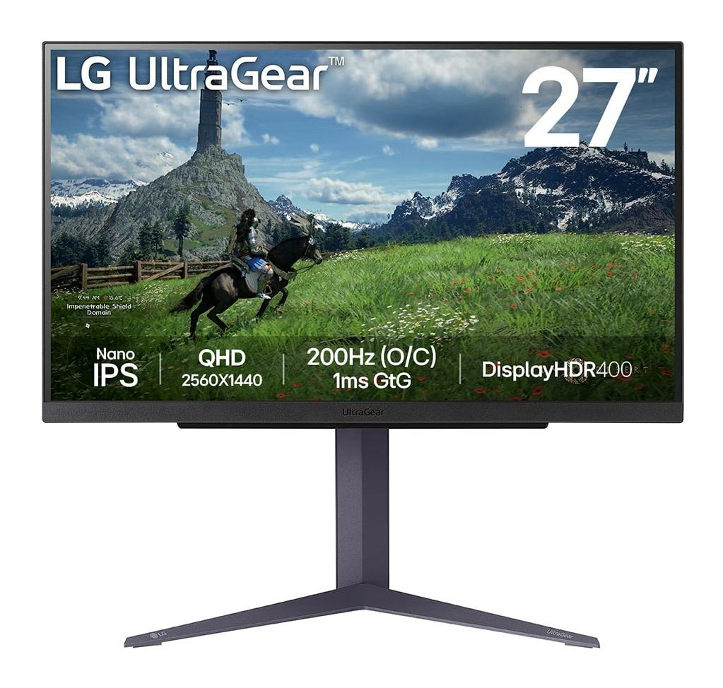 LG 27GS85Q-B computer monitor 68.6 cm [27] 2560 x 1440 pixels Quad HD LCD Black (68,6cm/27 [2560x1440] LG UltraGear 27GS85Q-B 16:9 QHD NanoIPS 1ms 200Hz USB HDMI DP Gaming Black)