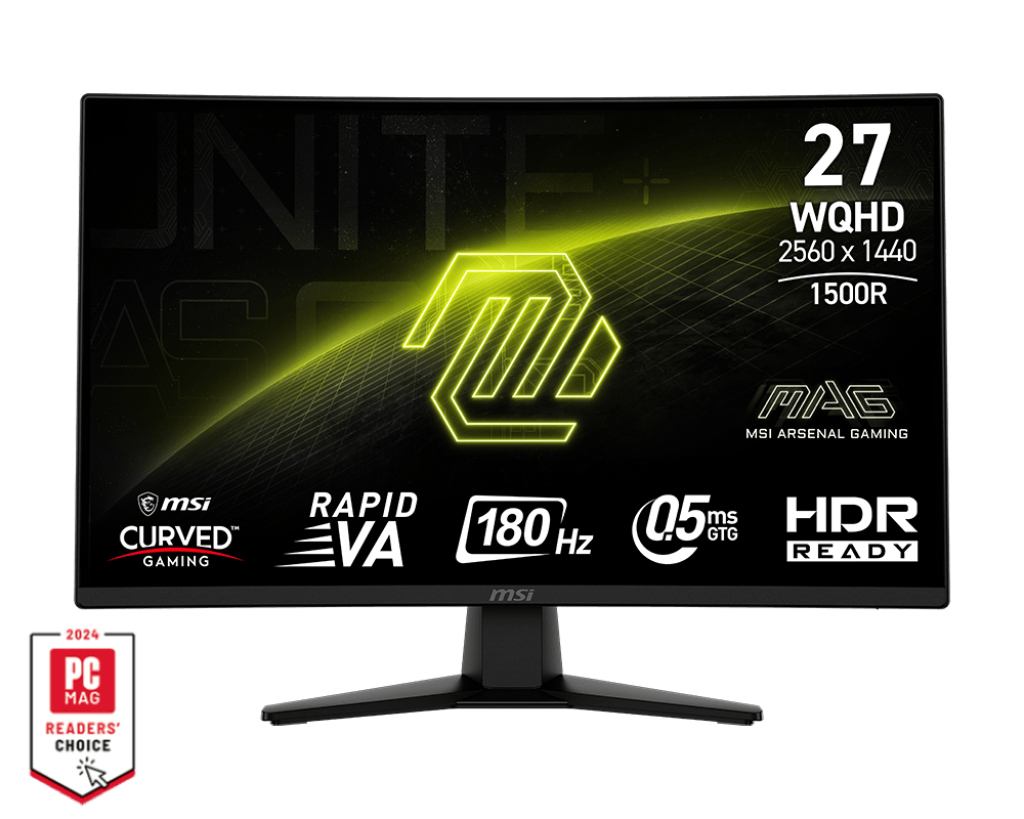 MSI MAG 274CQFDE computer monitor 68.6 cm [27] 2560 x 1440 pixels Wide Quad HD Black (MSI MAG 274CQFDE 68,6cm [27] QHD VA C)