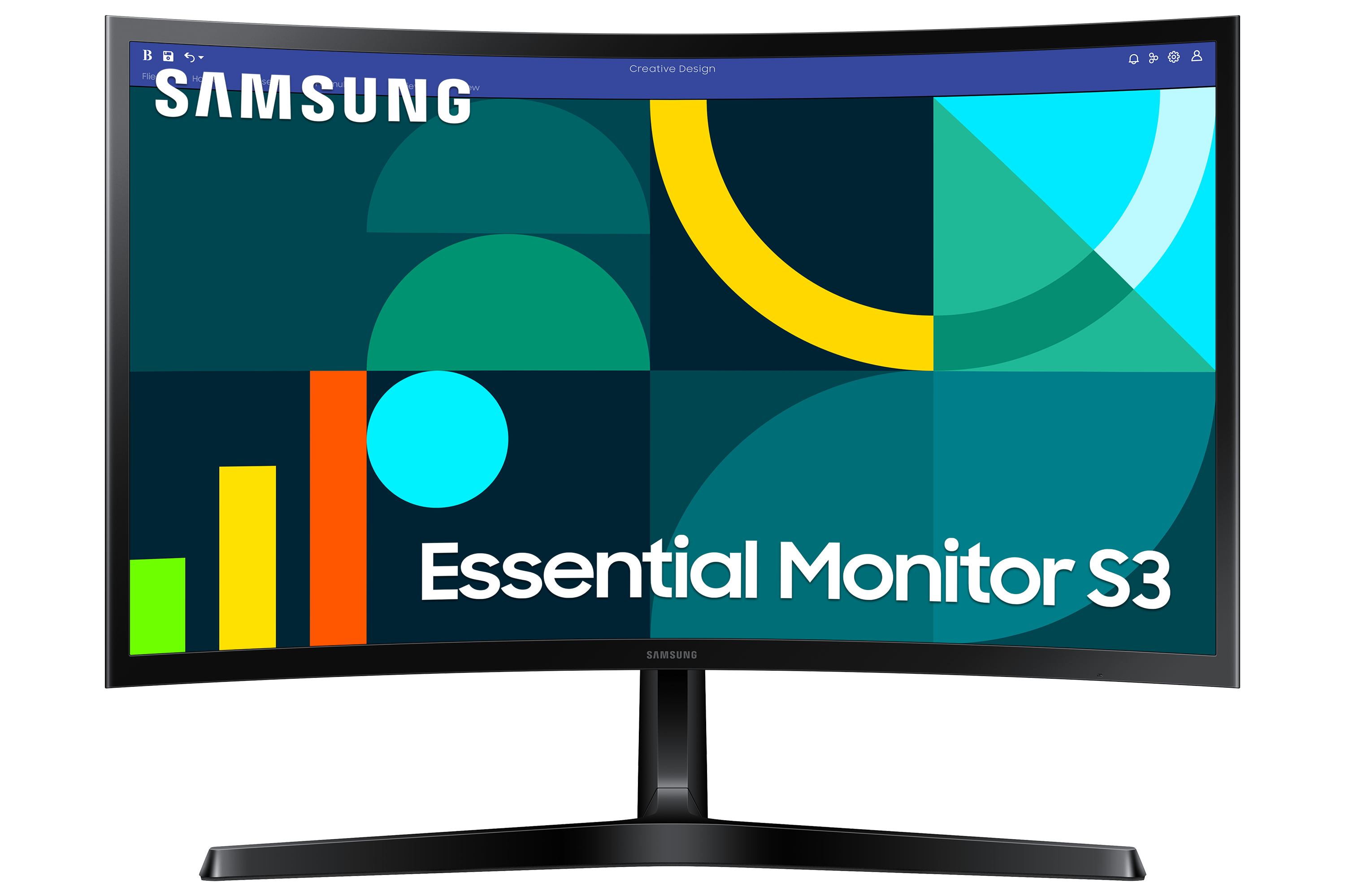 Samsung LS24D366GAU computer monitor 61 cm [24] 1920 x 1080 pixels Full HD LCD Black (SAMSUNG 24IN S36GD CURVED FHD MON)