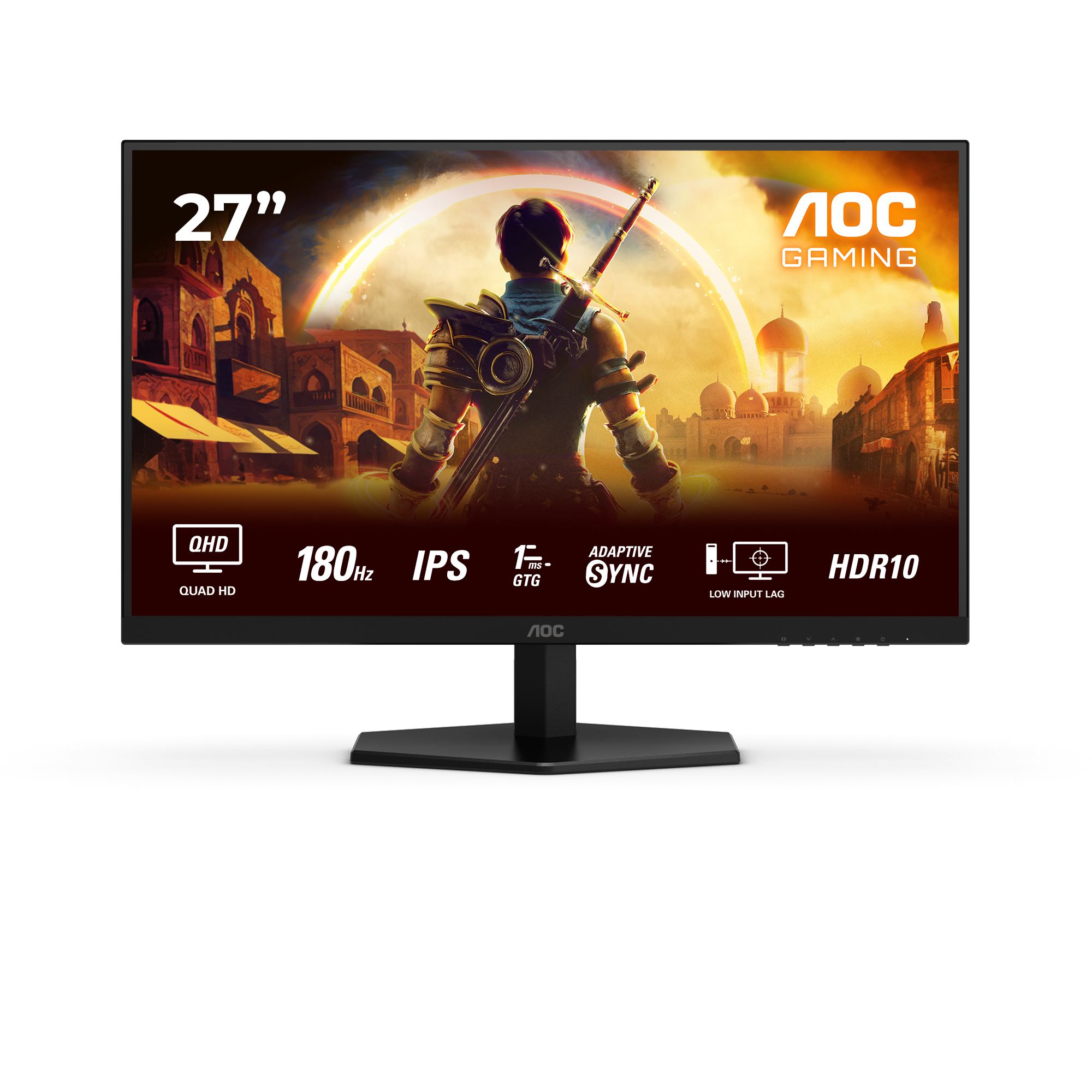 AOC G4 Q27G42XE computer monitor 68.6 cm [27] 2560 x 1440 pixels Quad HD Black, Red (AOC Q27G42XE 68.58cm 27Zoll 2560x1440 1ms 2xHDMI DP Black)