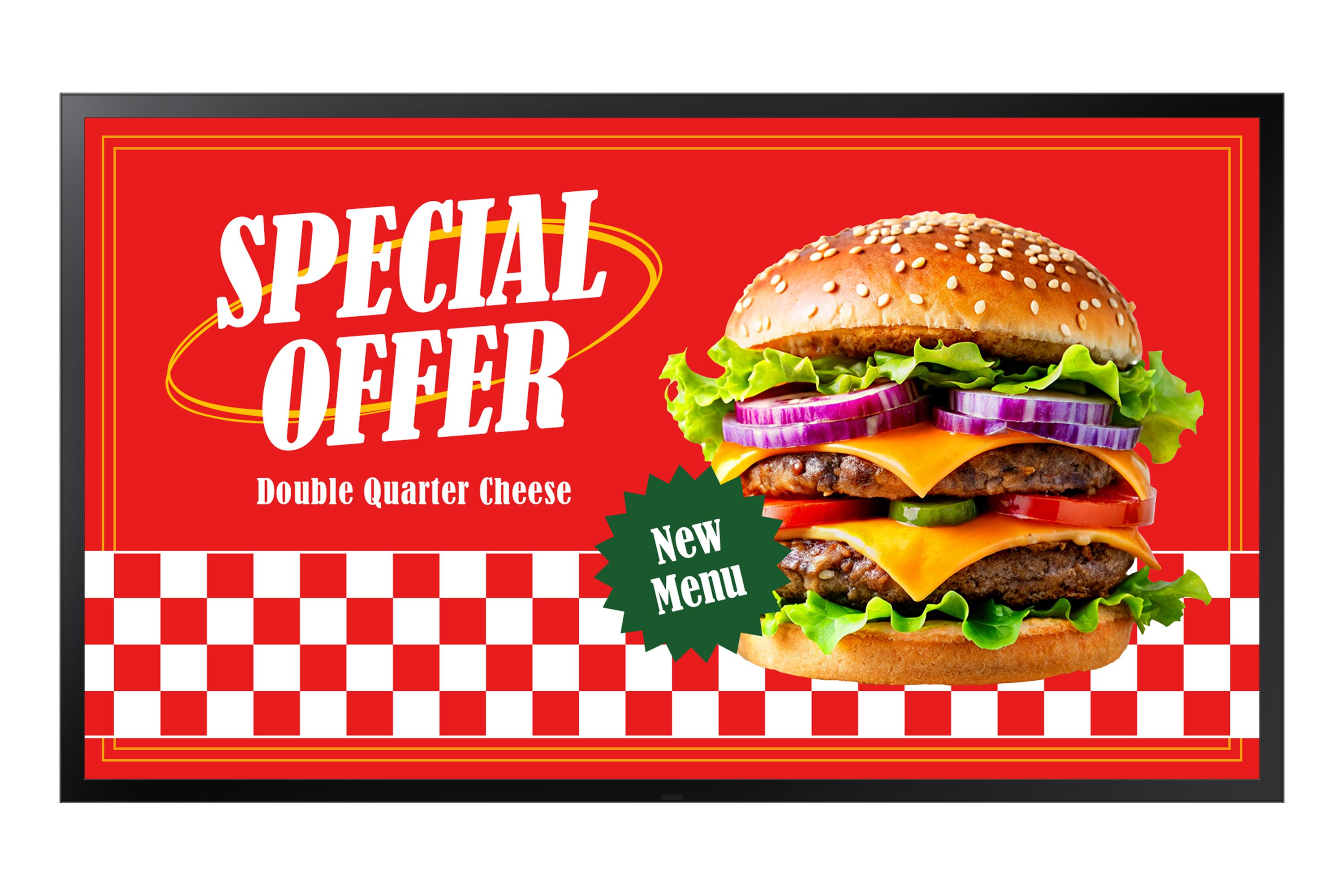 Samsung OH55DX Digital signage flat panel 139.7 cm [55] LCD 3500 cd/m² Full HD Black Tizen 24/7 (SAMSUNG 55IN OUTDOOR DISPLAY)