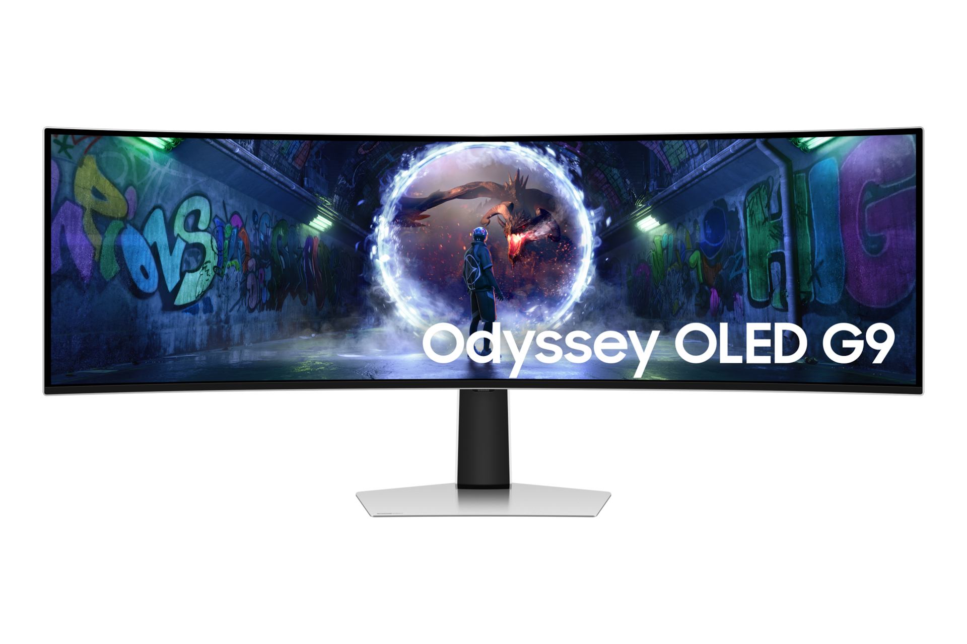 Samsung 49 Odyssey OLED G93SD DQHD, 240Hz Gaming Monitor (Samsung Odyssey OLED G9 S49DG934SU - G93SD Series - OLED monitor - gaming - curved - 49 - 5120 x 1440 Dual Quad HD @ 240 Hz - 250 cd/m² - 1000000:1 - HDR10, HDR10+ - 0.03 ms - DisplayPort, Micro HDMI, HDMI - silver)