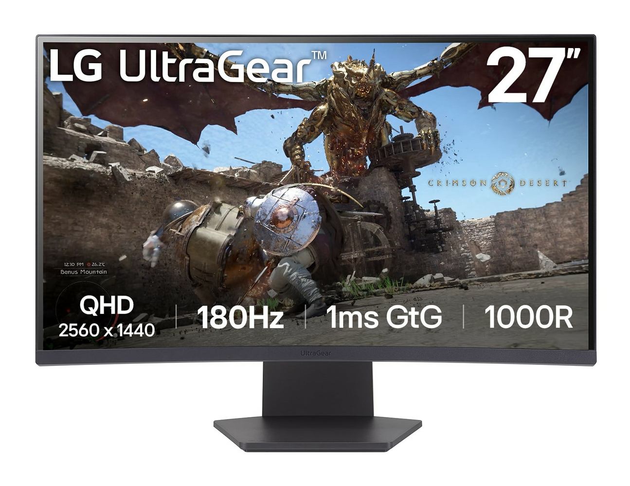 LG 27GS60QC-B computer monitor 68.6 cm [27] 2560 x 1440 pixels Full HD LCD Black (LG UltraGear 27GS60QC-B skærm - 27)