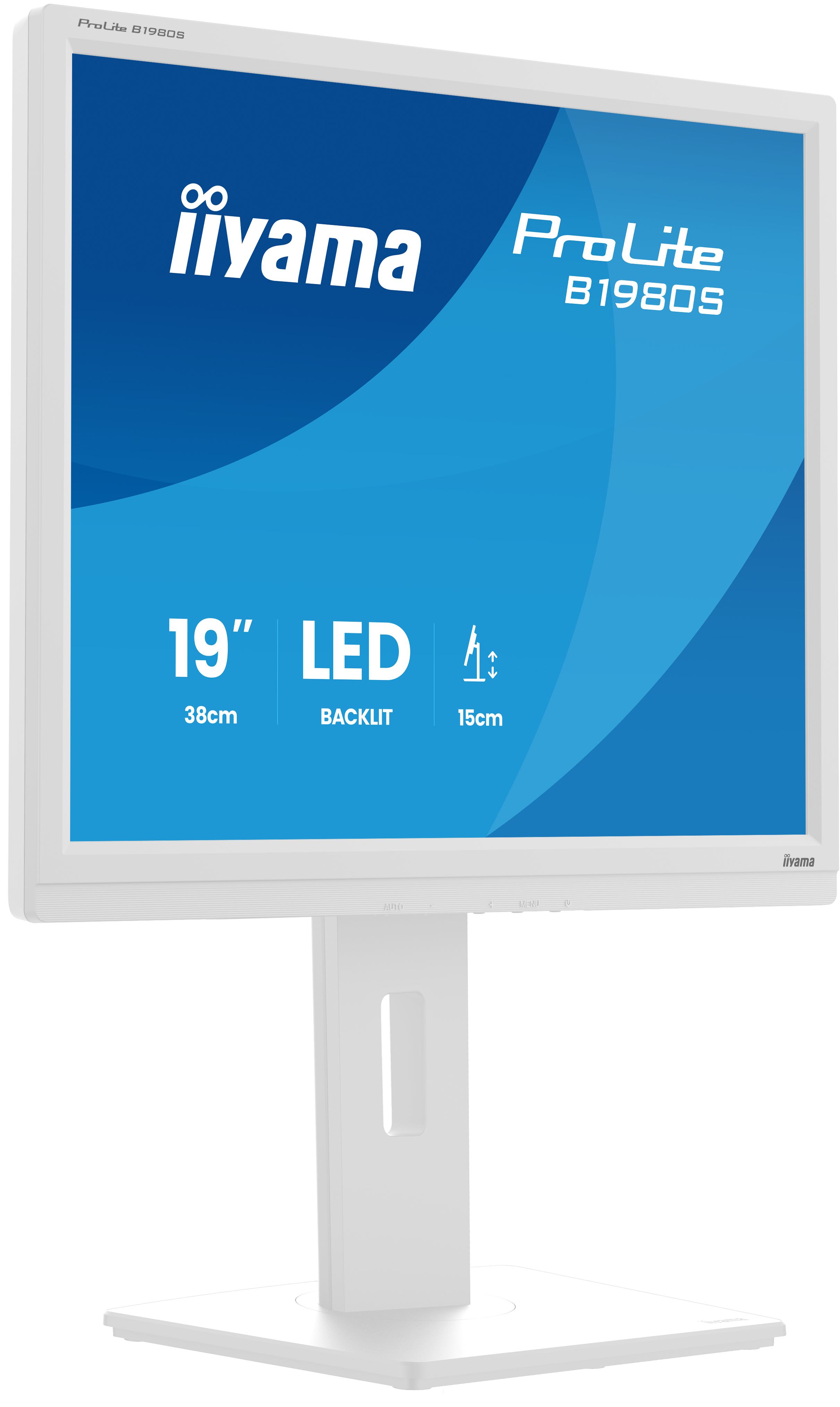 iiyama ProLite B1980S-W1 computer monitor 48.3 cm [19] 1280 x 1024 pixels SVGA LED White (iiyama Prolite B1980S-W1 19' LED Monitor)