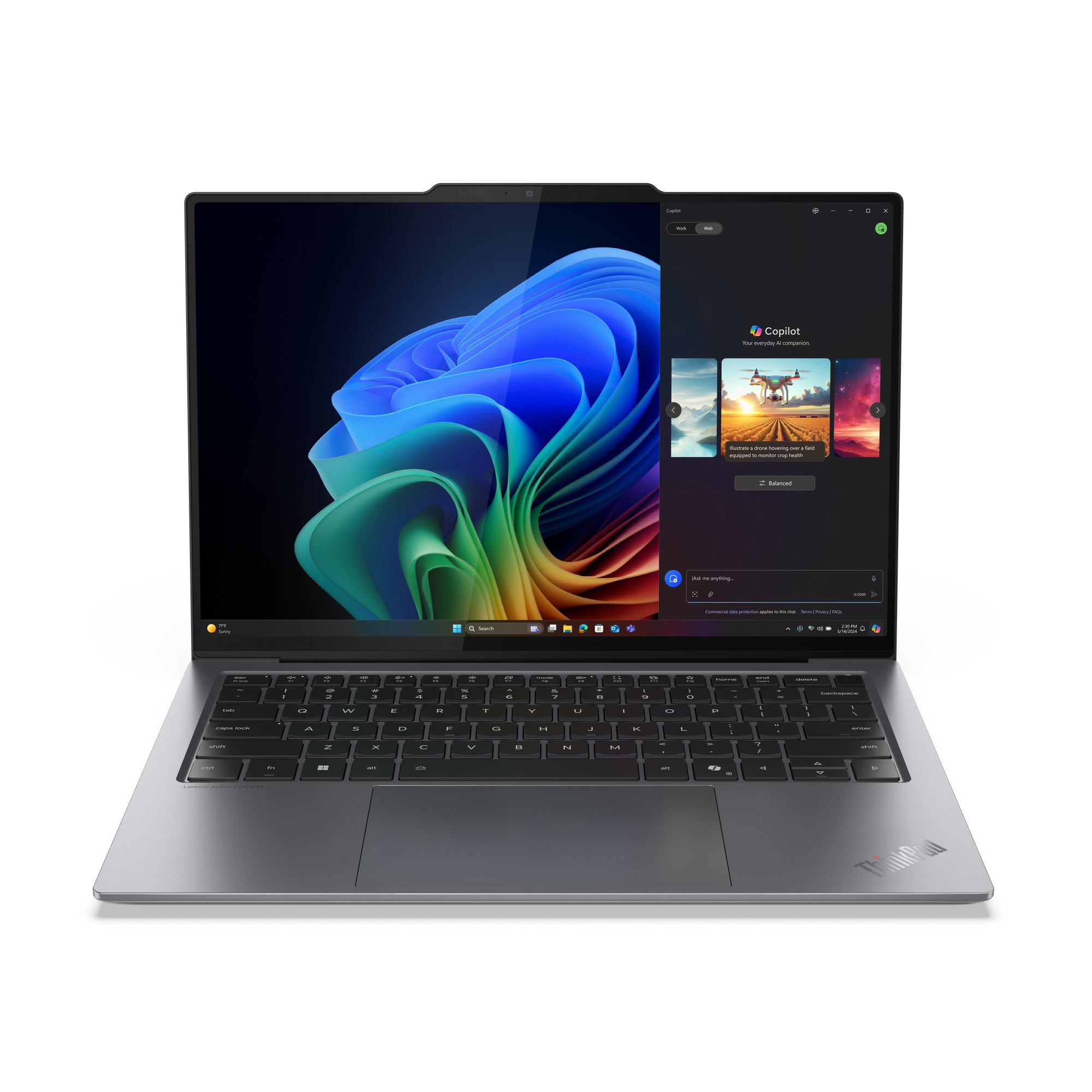 Lenovo ThinkPad X9-14 Gen 1 Aura Edition Copilot+ PC Intel Core Ultra 7 258V Laptop 35.6 cm [14] WUXGA 32 GB LPDDR5x-SDRAM 1 TB SSD Wi-Fi 7 [802.11be] Windows 11 Pro Grey Nordic (Lenovo ThinkPad X9-14 Gen 1 21QA Bærba)